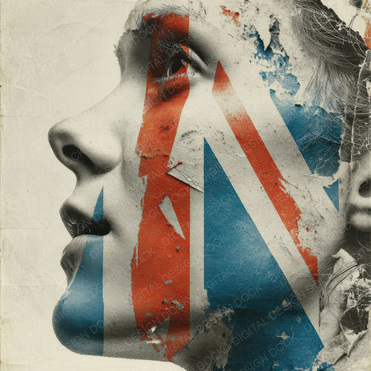 Woman UK Face Flag Digital Paper Pack (DDD004460)