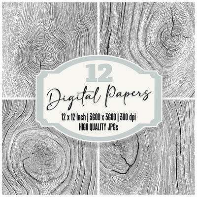 Wood Grain Lines Digital Paper Pack (DDD004462)