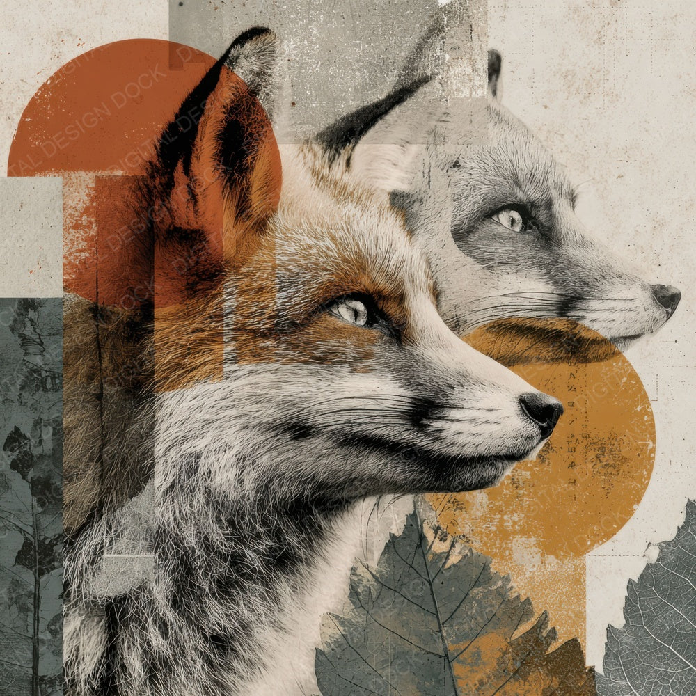 Woodland Fox Moodboard Digital Paper Pack (DDD004466)