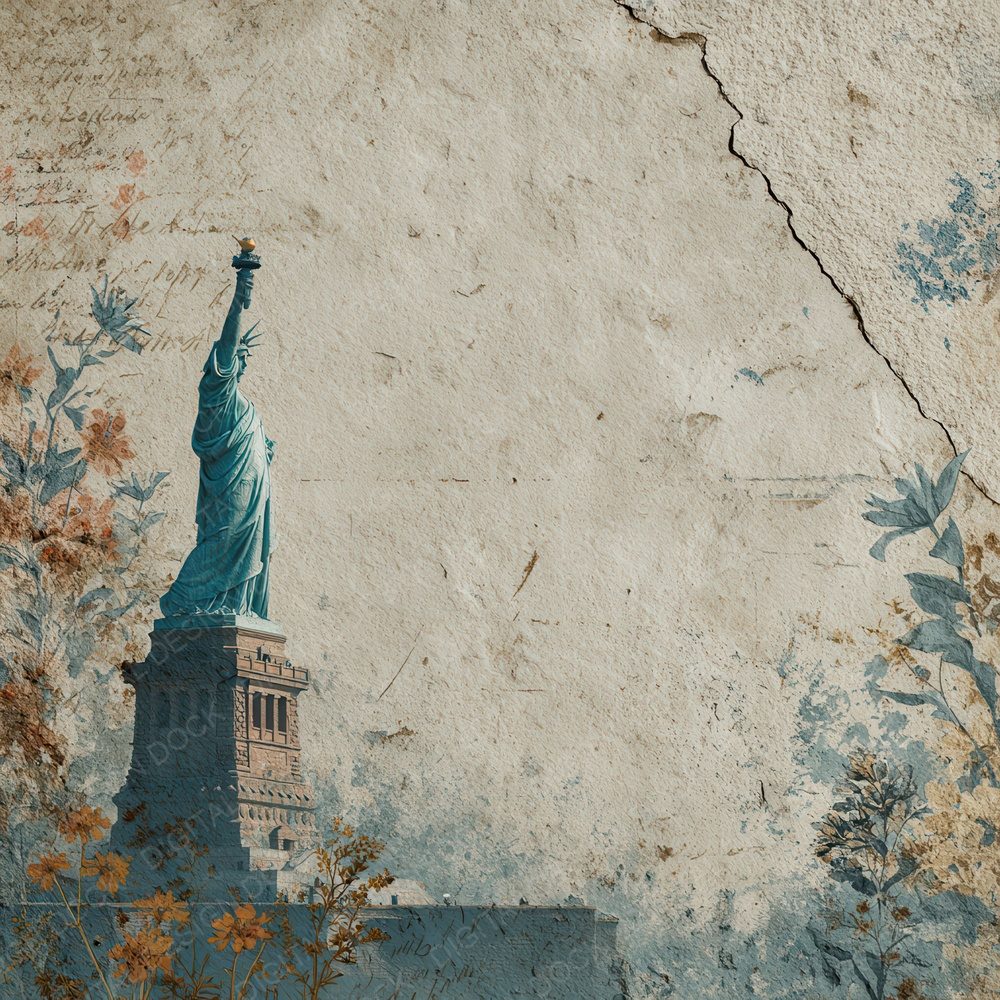 World Charm Statue Liberty Digital Paper Pack (DDD007785)