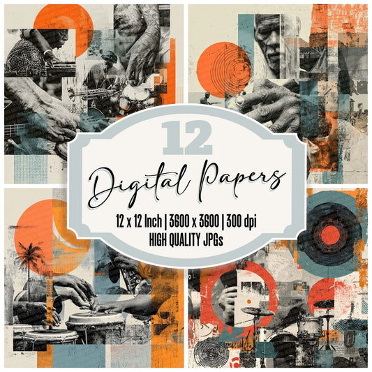 World Music Moodboard Digital Paper Pack (DDD004469)