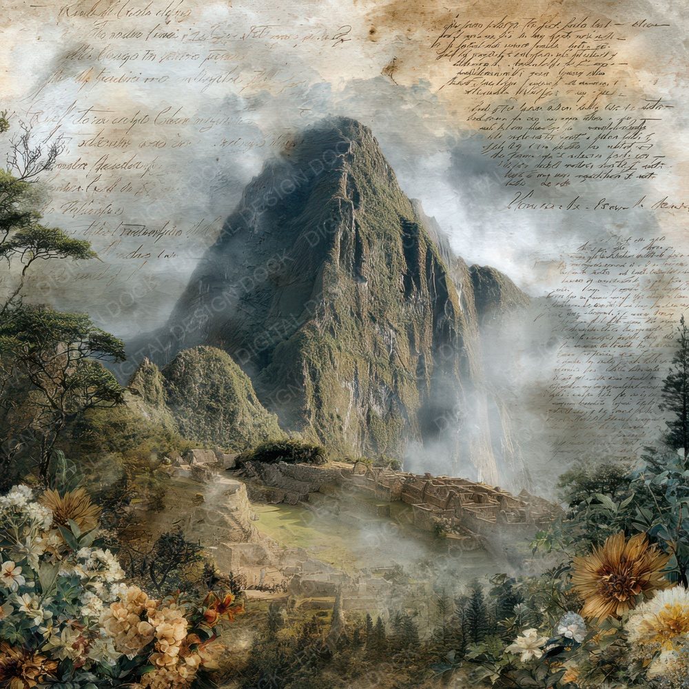 World Wonders Landmark Machu Picchu Digital Paper Pack (DDD007806)