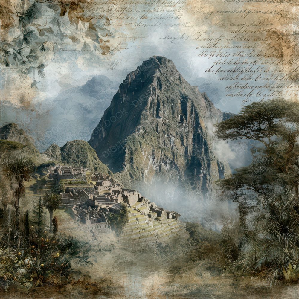World Wonders Landmark Machu Picchu Digital Paper Pack (DDD007806)