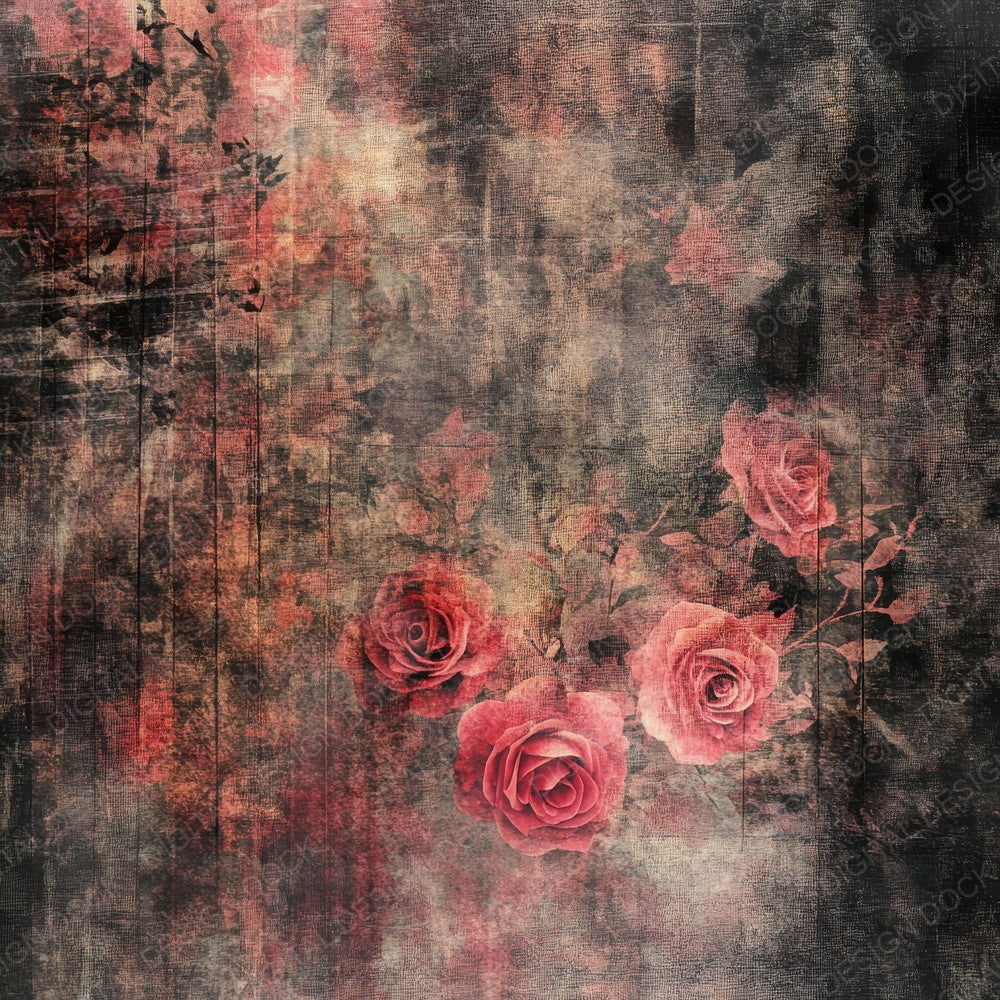 Worn Velvet Roses Digital Paper Pack (DDD004478)