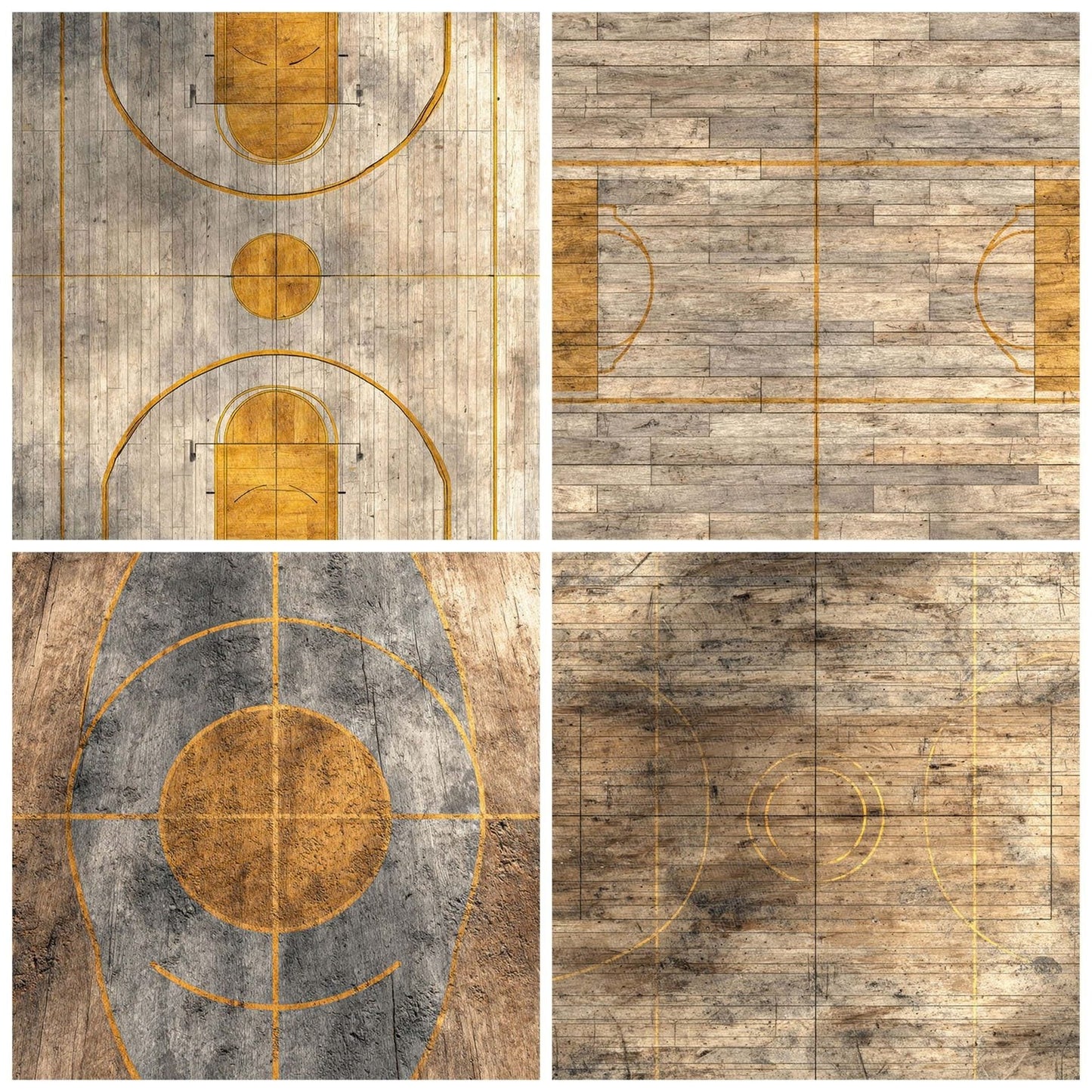 Yellow Court Sports Hall Floor Digital Paper Pack (DDD004486)
