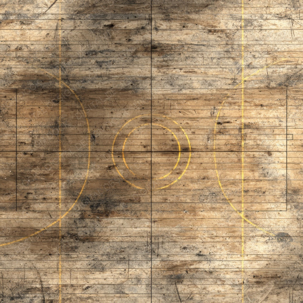 Yellow Court Sports Hall Floor Digital Paper Pack (DDD004486)