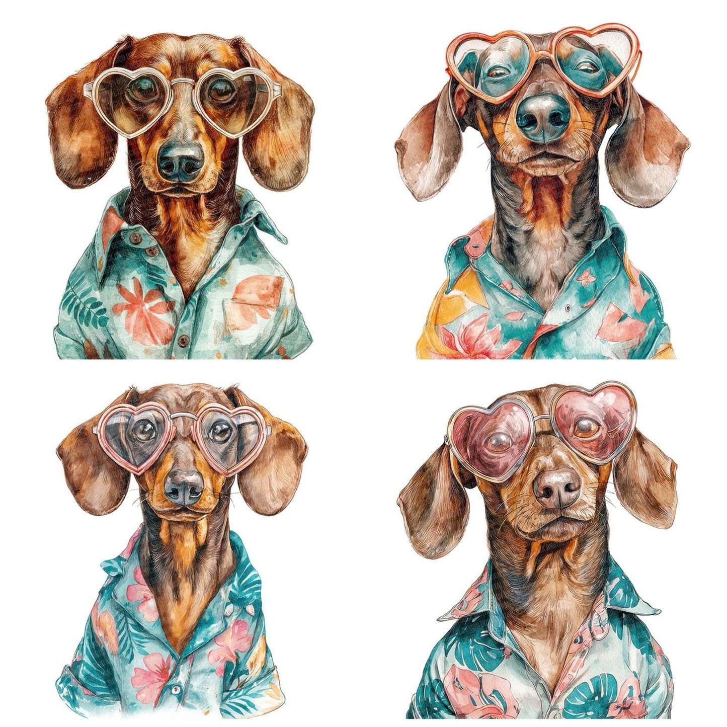 Dachshund in Sunglasses Clipart Set (DDD005083)