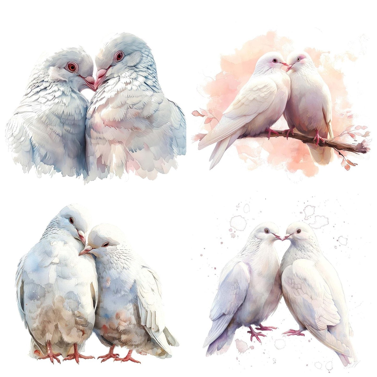Dove Love Pair Clipart Set (DDD005125)