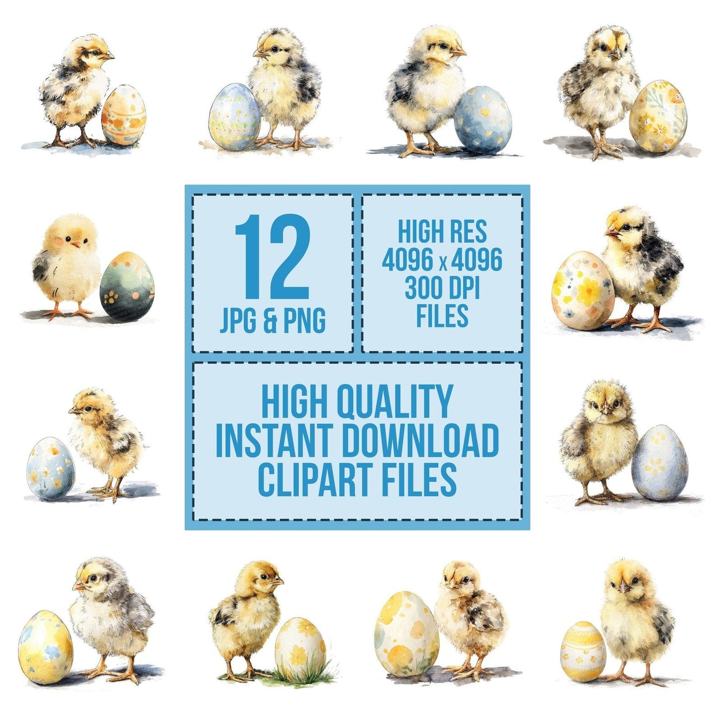 Easter Chick Egg Clipart Set (DDD005152)
