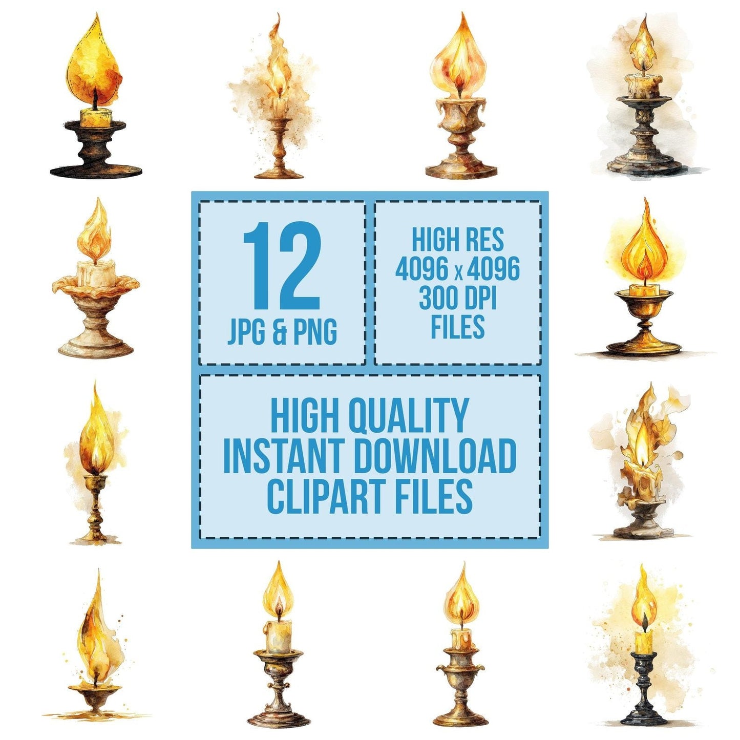 Enchanted Candlestick Clipart Set (DDD005170)