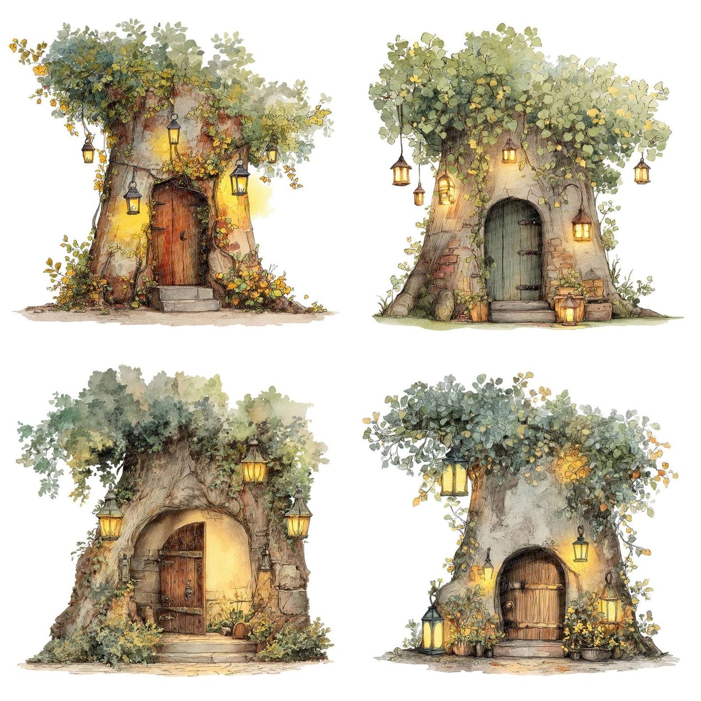 Enchanted Forest Door Clipart Set (DDD005173)