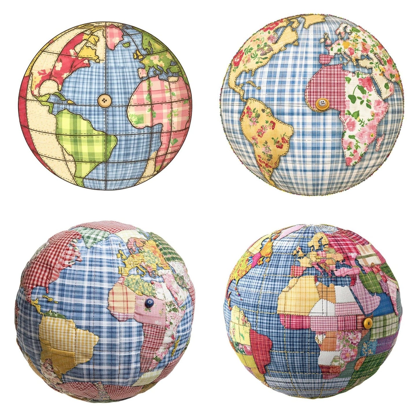 Fabric Planet Earth Clipart Set (DDD005257)