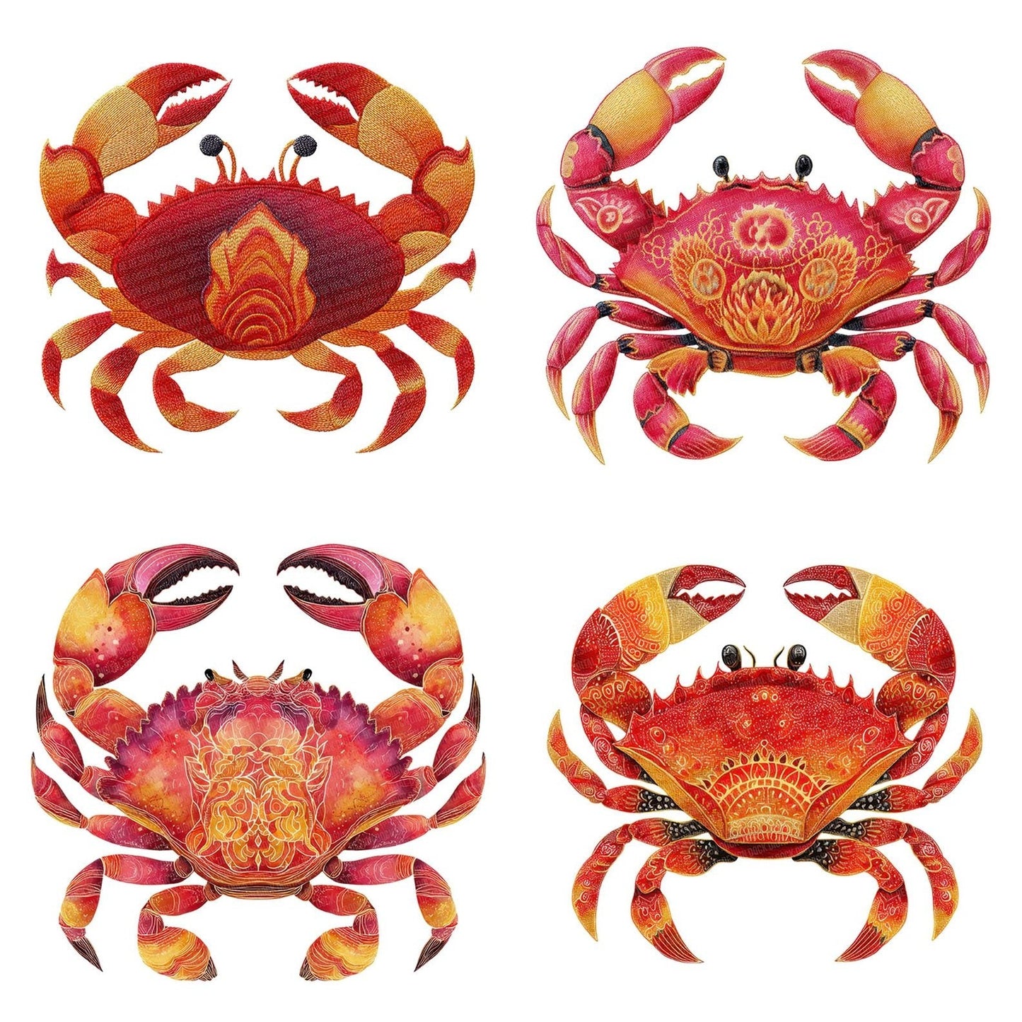 Fabric Sea Crab Clipart Set (DDD005264)