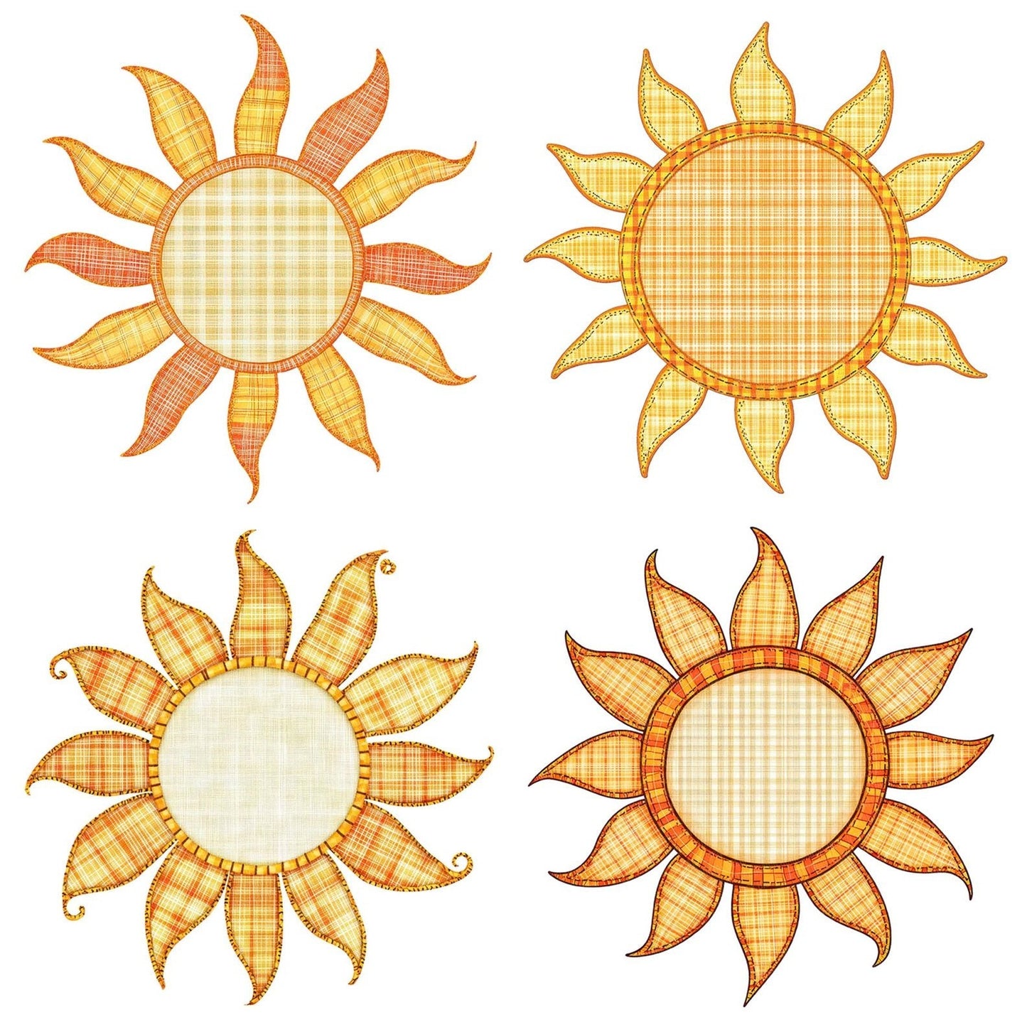 Fabric Sunshine Burst Clipart Set (DDD005279)