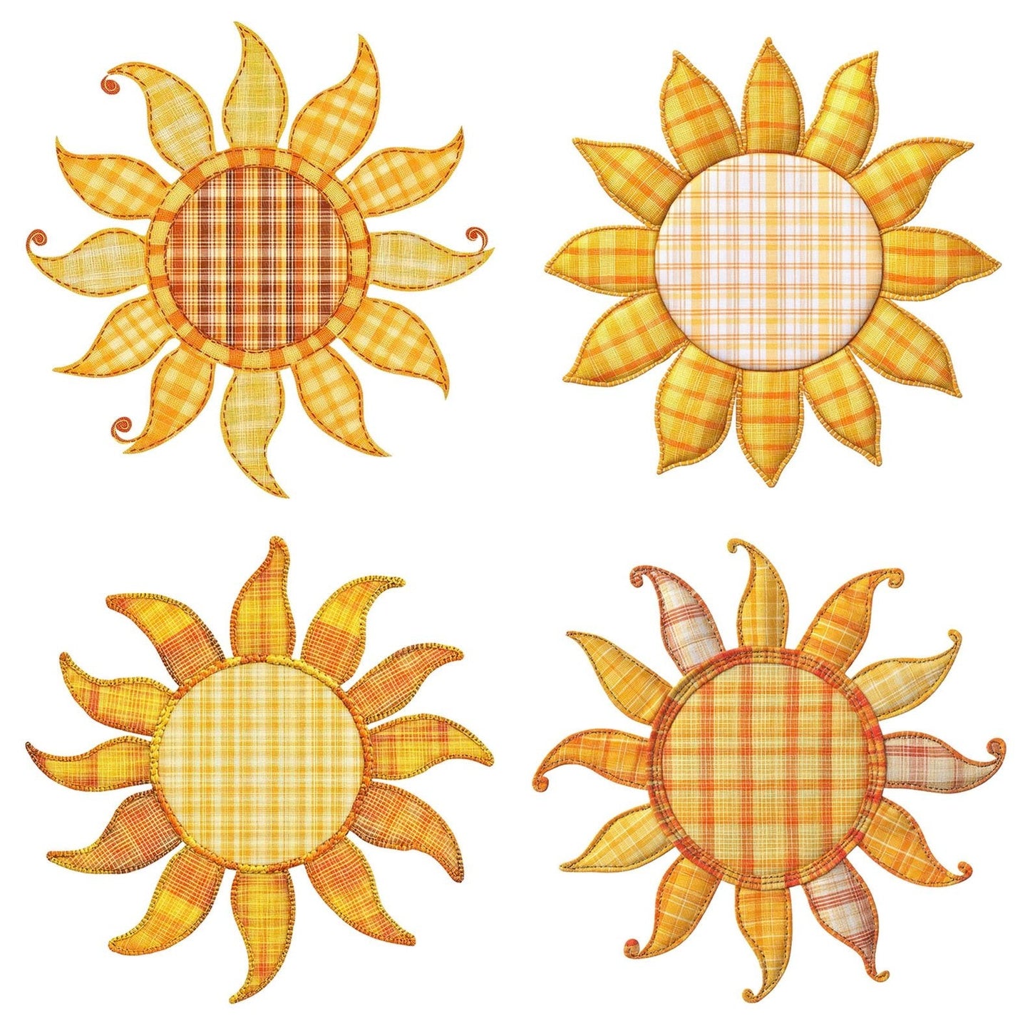 Fabric Sunshine Burst Clipart Set (DDD005279)
