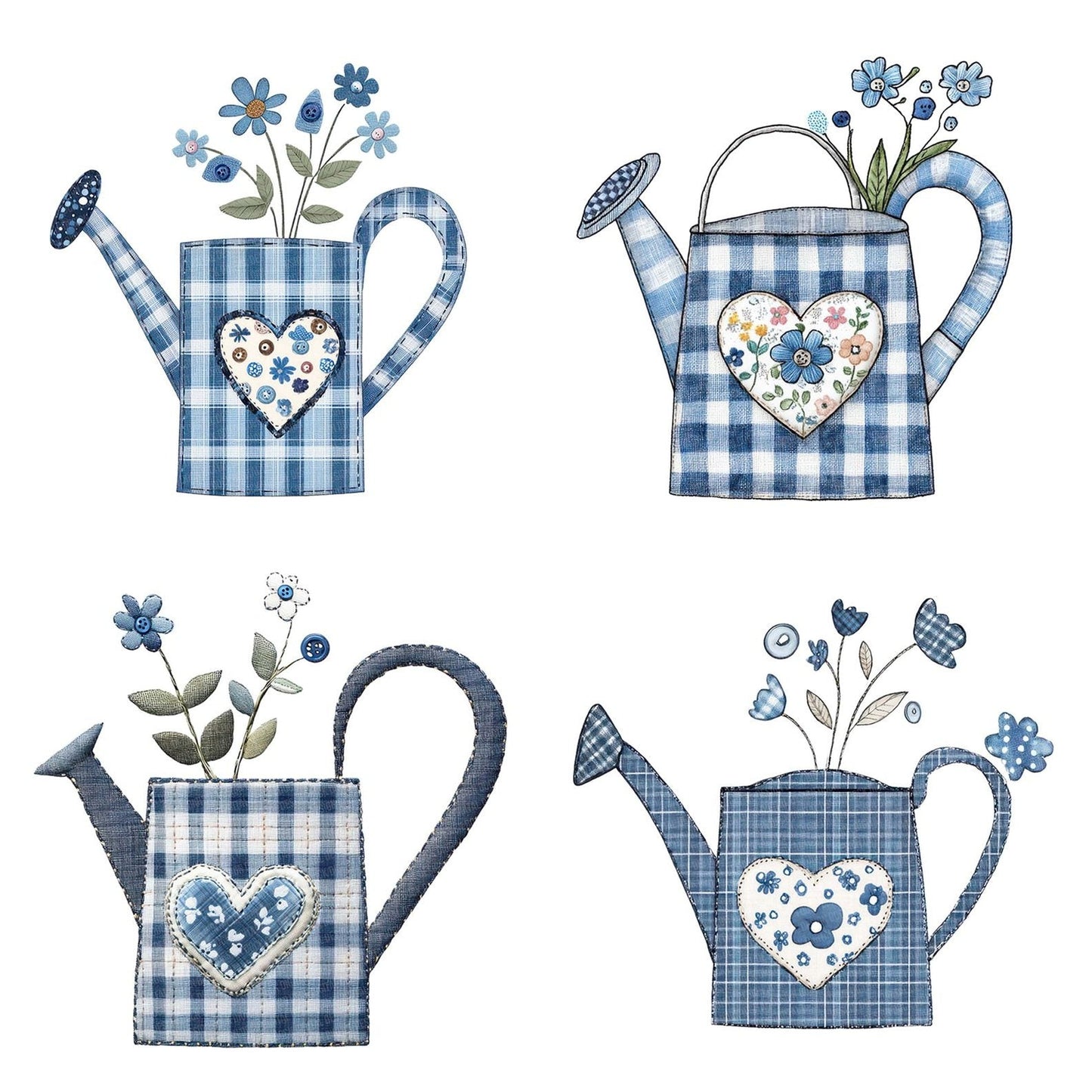 Fabric Watering Can Clipart Set (DDD005291)