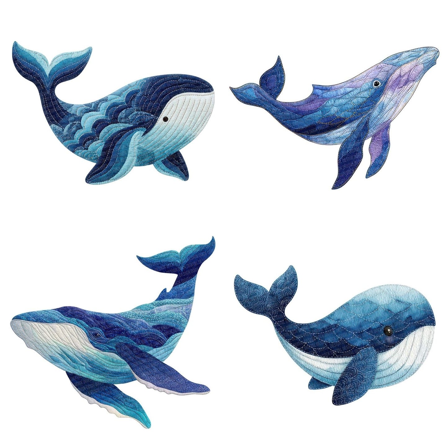 Fabric Whale Clipart Set (DDD005292)