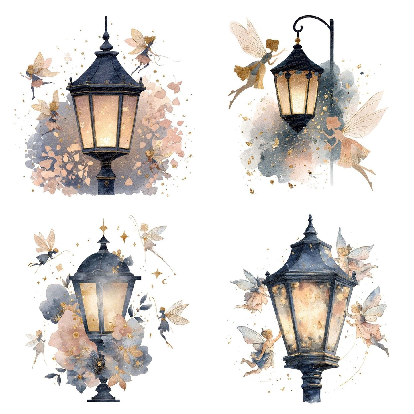 Fairies Night Lantern Clipart Set (DDD005297)