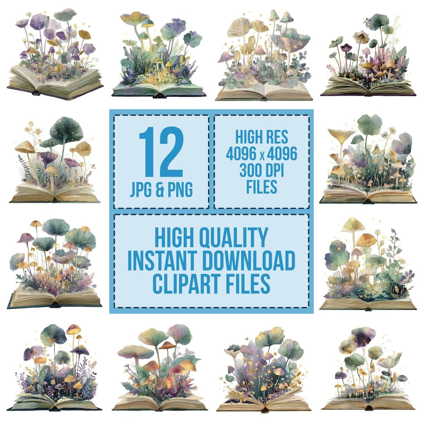 Fairy Forest Open Book Clipart Set (DDD005300)