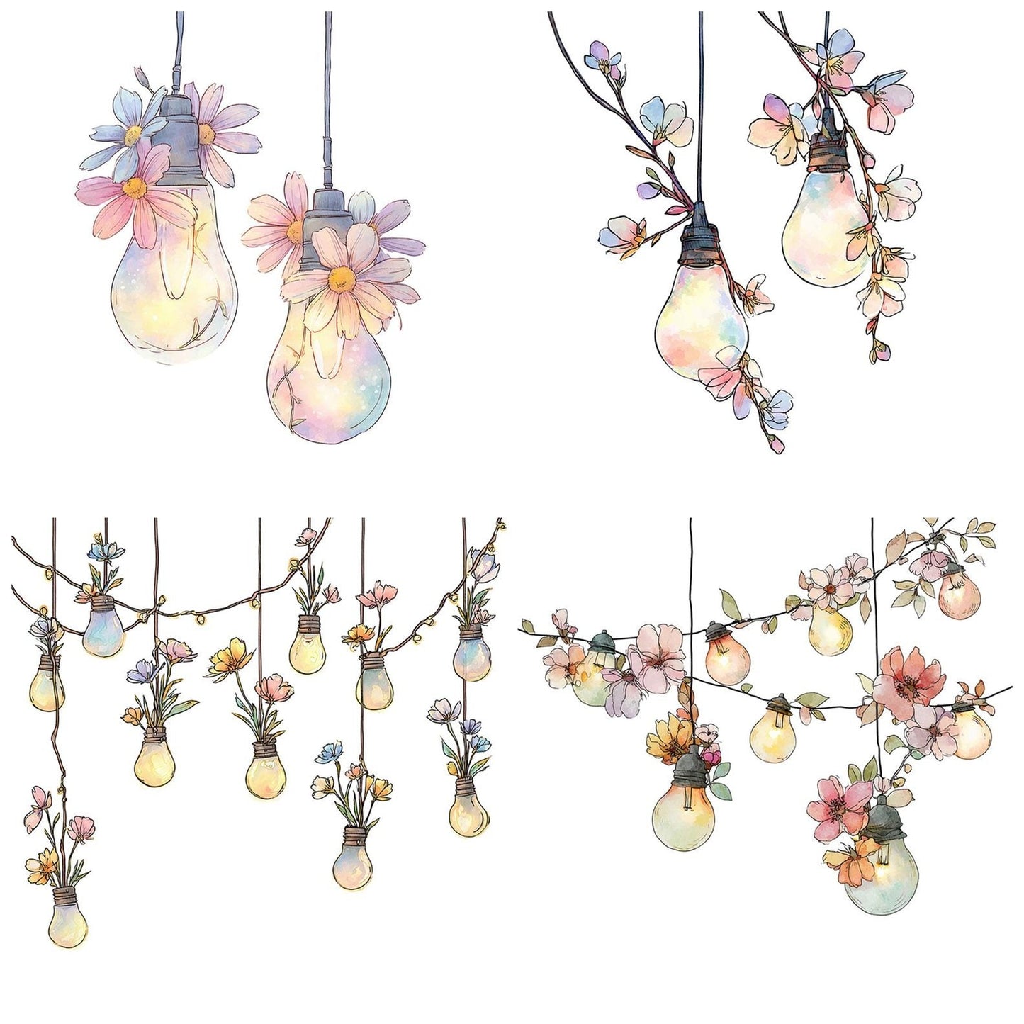 Fairy Lights Wildflowers Clipart Set (DDD005303)