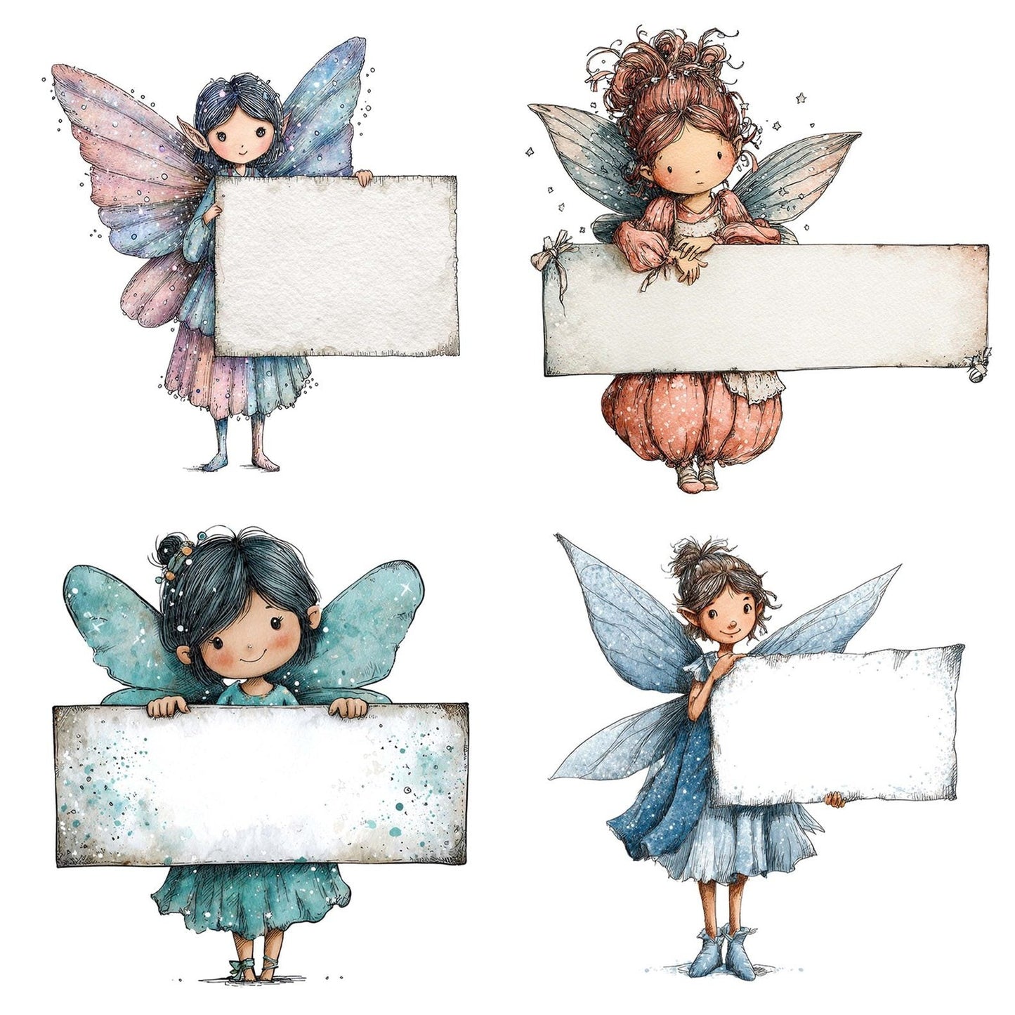 Fairy with Banner Clipart Set (DDD005306)