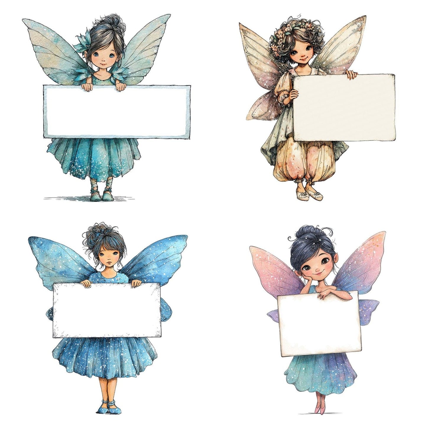 Fairy with Banner Clipart Set (DDD005306)