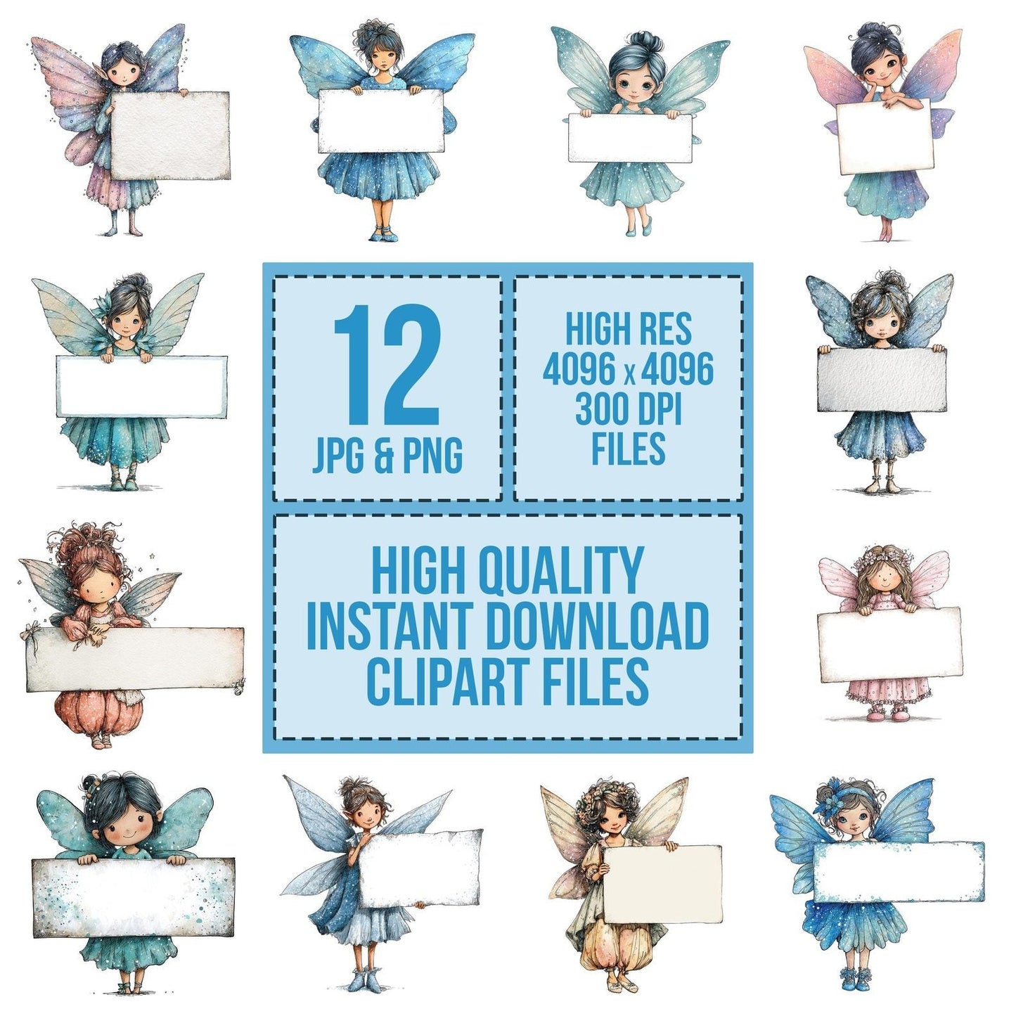 Fairy with Banner Clipart Set (DDD005306)
