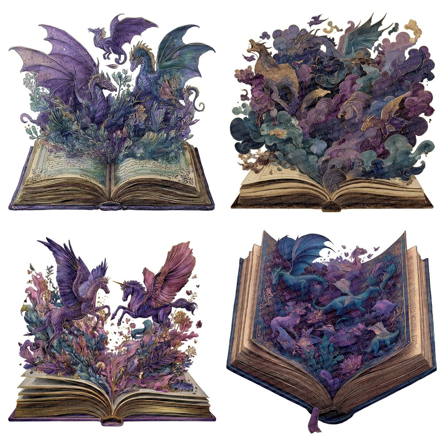 Fantasy Creatures Open Book Clipart Set (DDD005310)