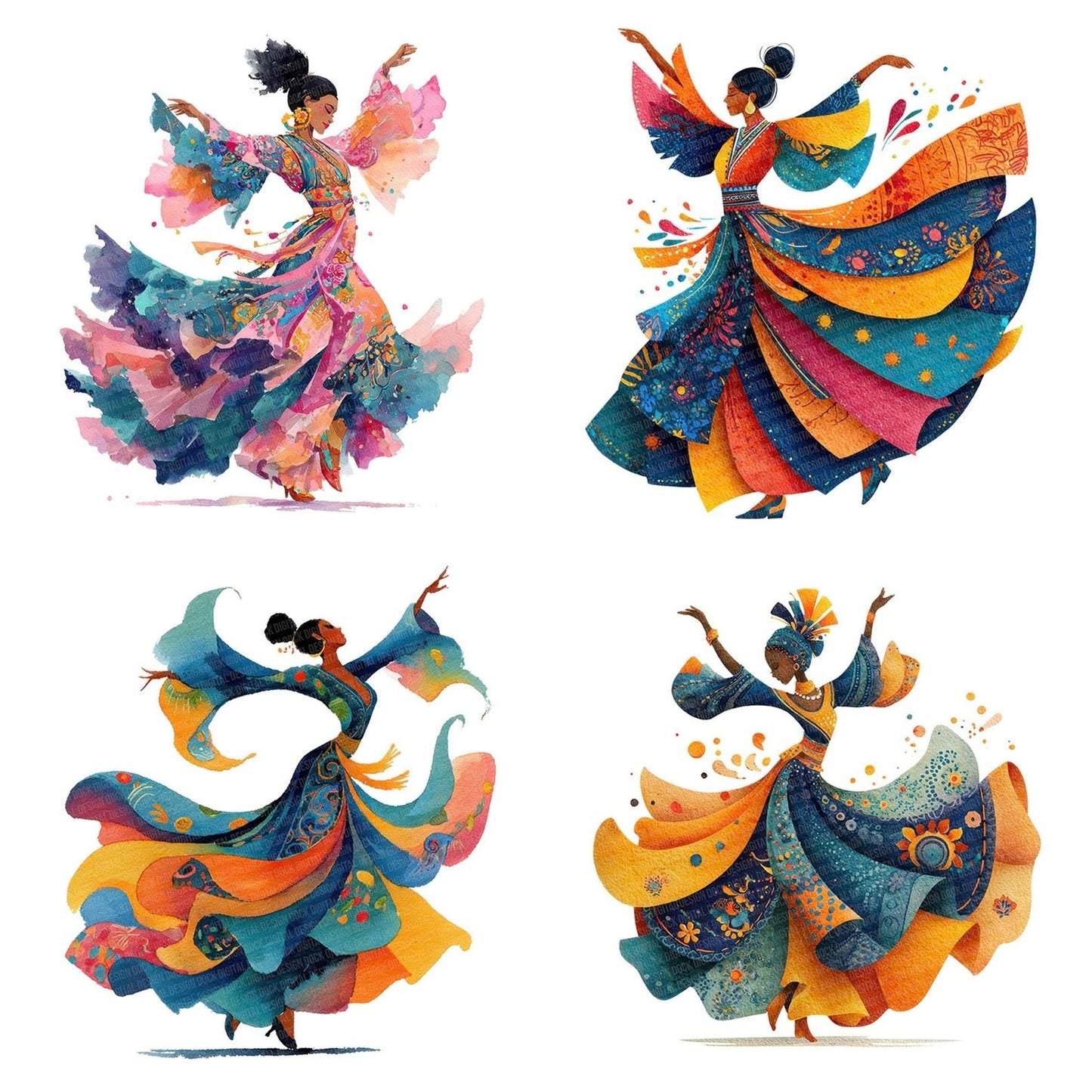 Festival Costume Dancer Clipart Set (DDD005321)