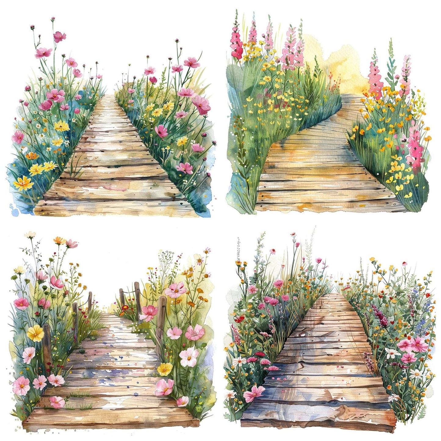 Floral Broadwalk Clipart Set (DDD005383)