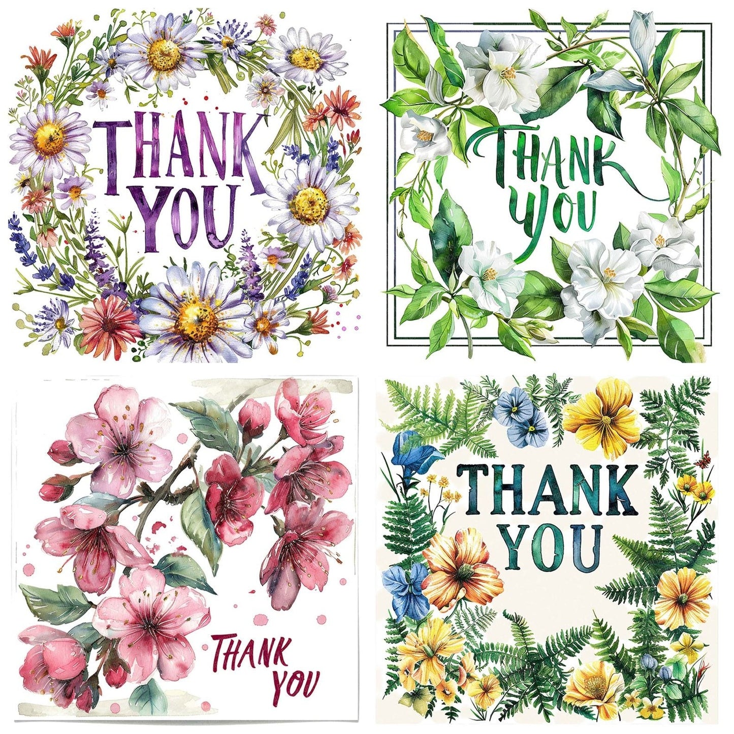 Floral Thank You Title Clipart Set (DDD005436)