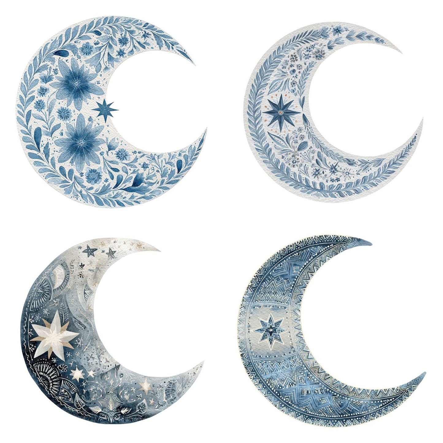 Folk Art Moon Clipart Set (DDD005516)
