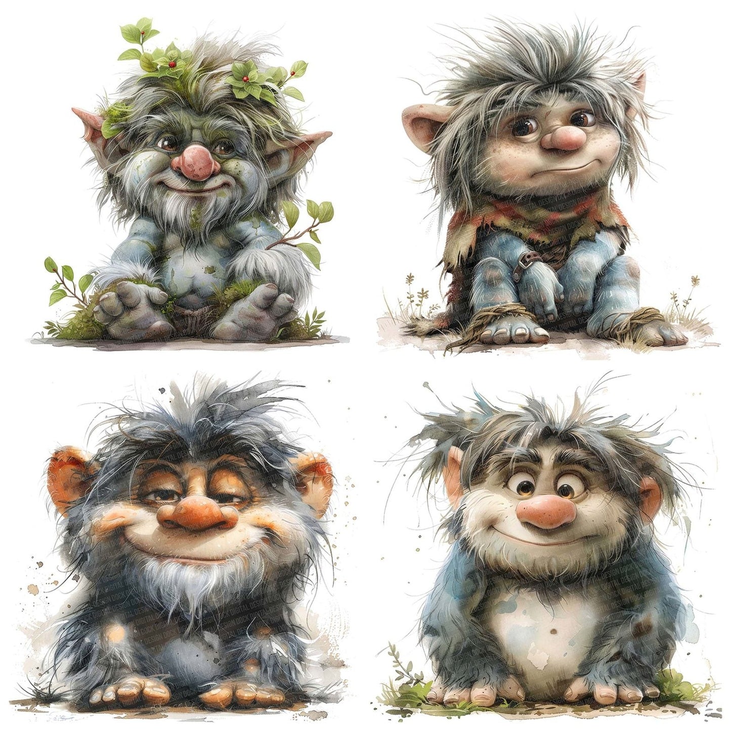 Friendly Troll Clipart Set (DDD005651)