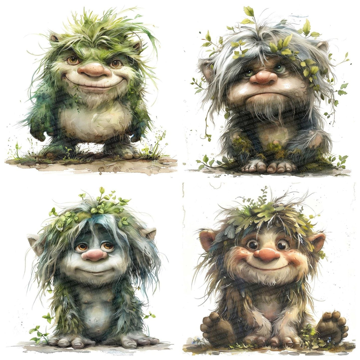 Friendly Troll Clipart Set (DDD005651)