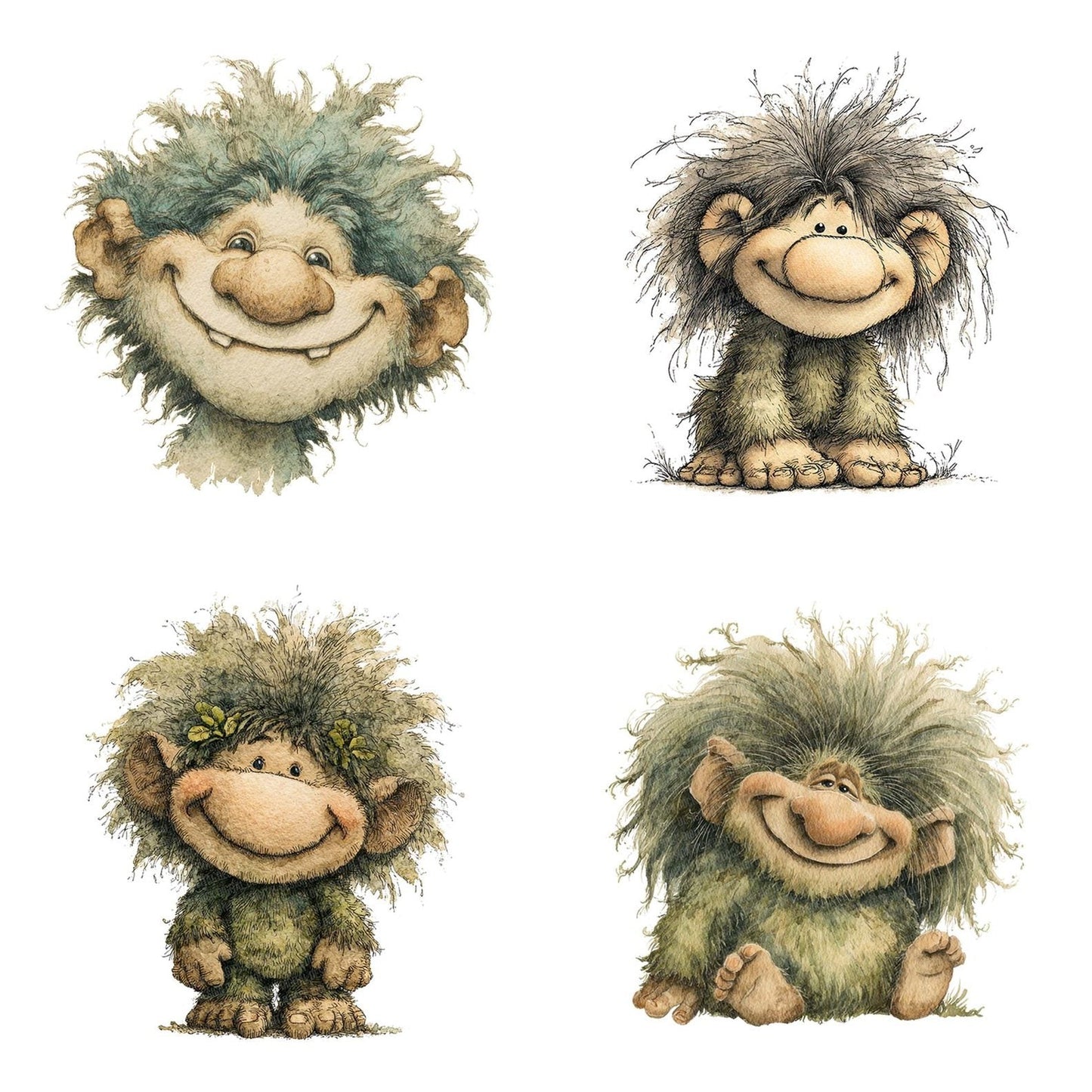 Friendly Troll Character Clipart Set (DDD005653)