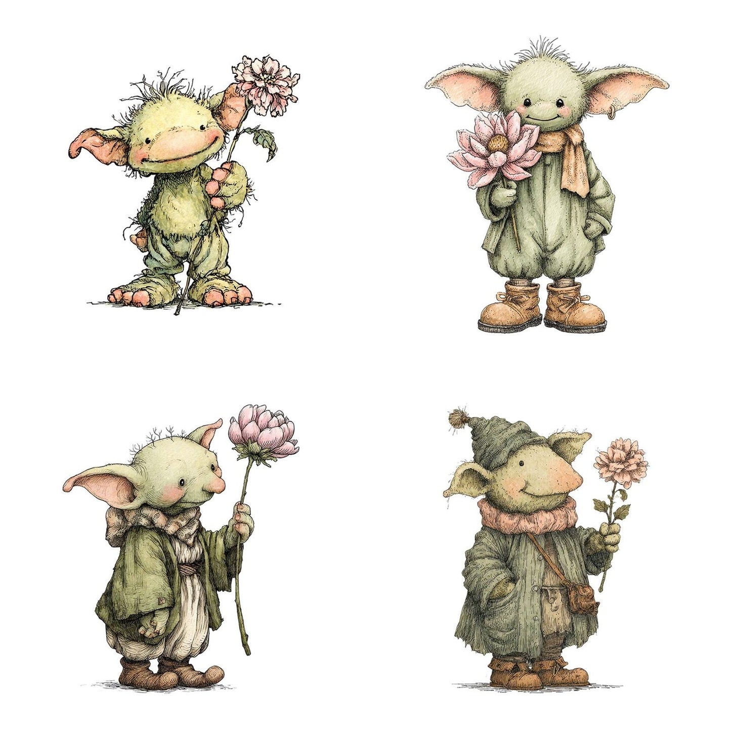 Gentle Goblin Character Clipart Set (DDD005689)
