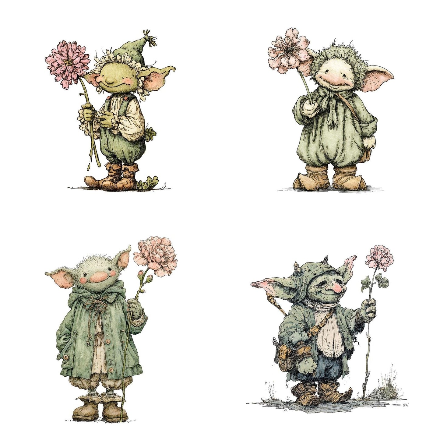 Gentle Goblin Character Clipart Set (DDD005689)
