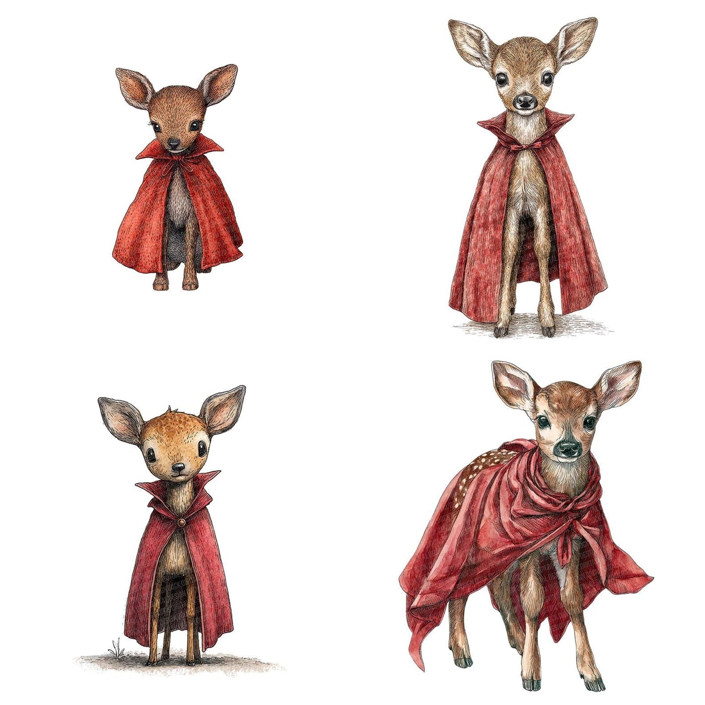 Halloween Watercolour Fawn Vampire Clipart Set (DDD005780)