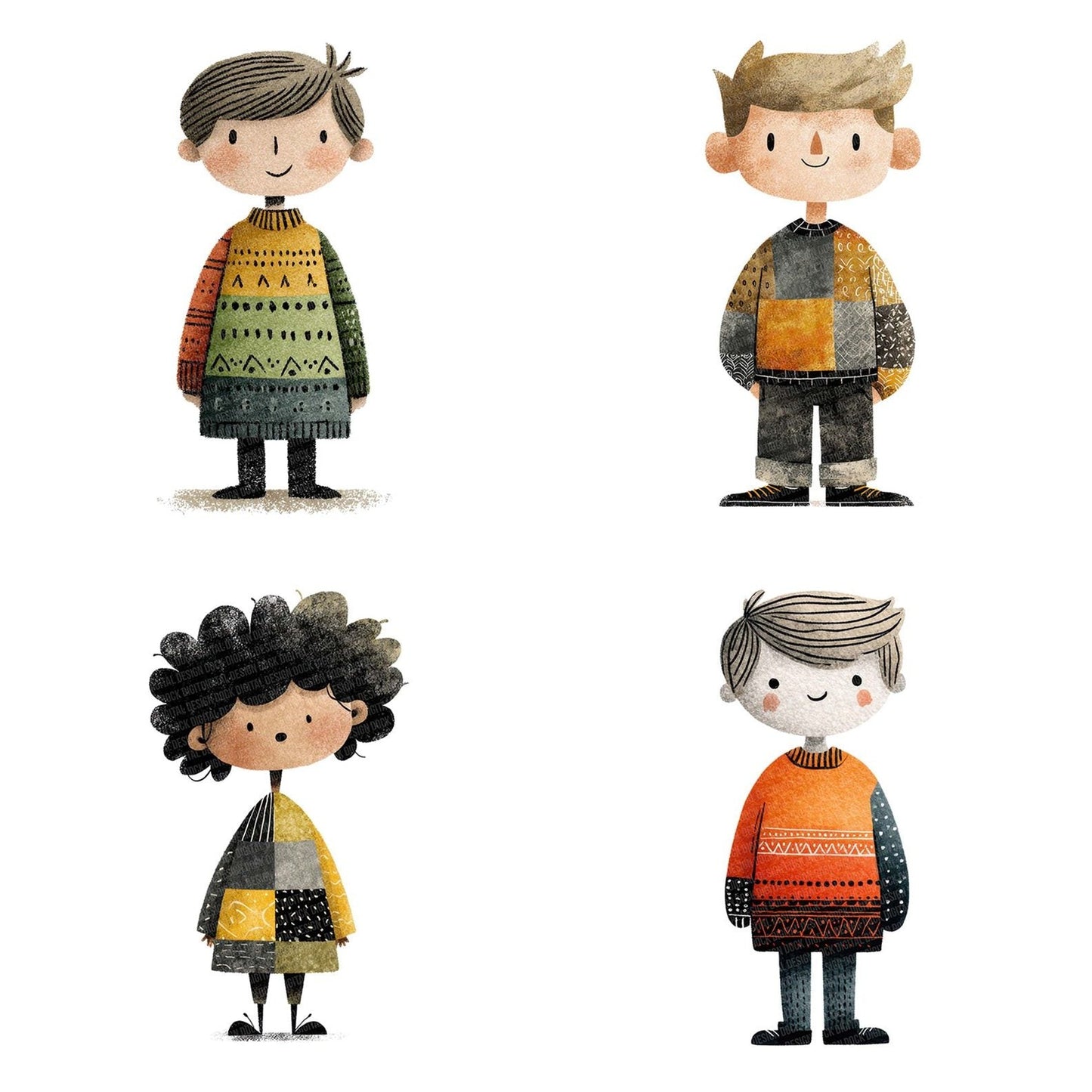 Illustrated Child Character Clipart Set (DDD005865)