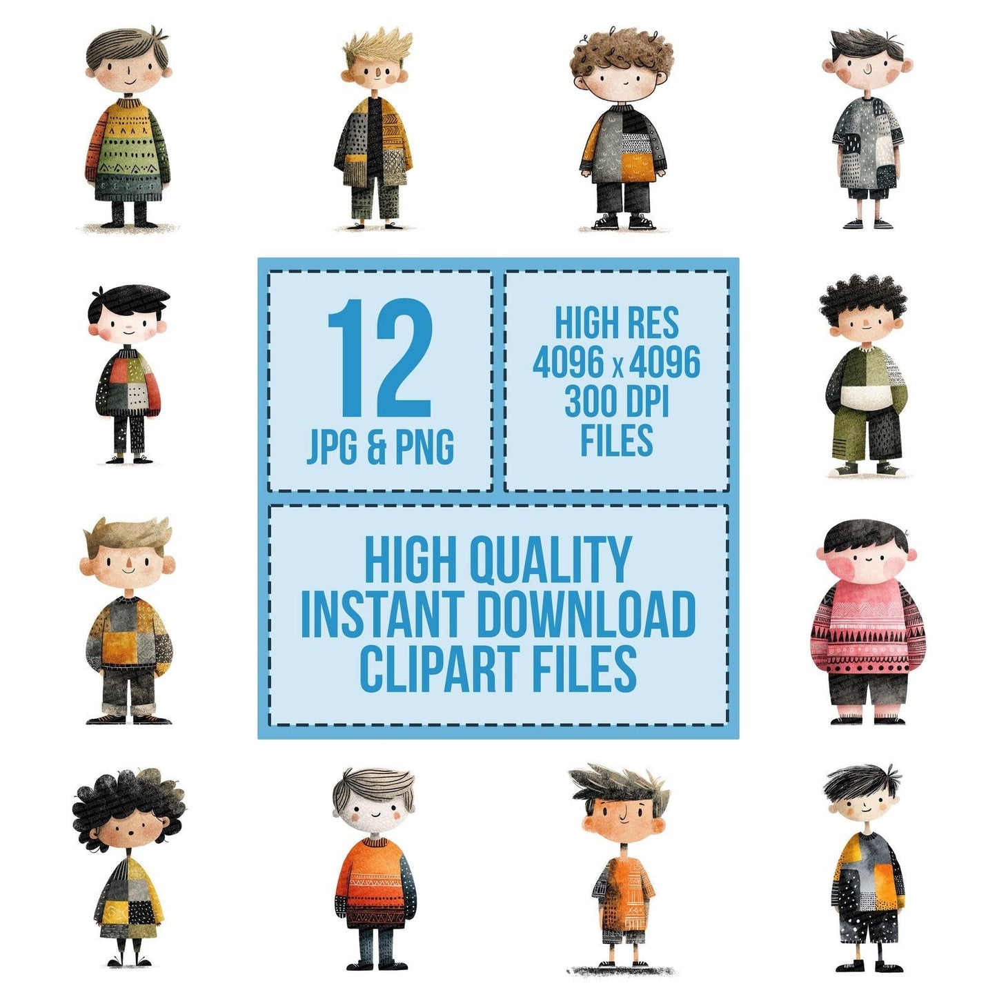 Illustrated Child Character Clipart Set (DDD005865)