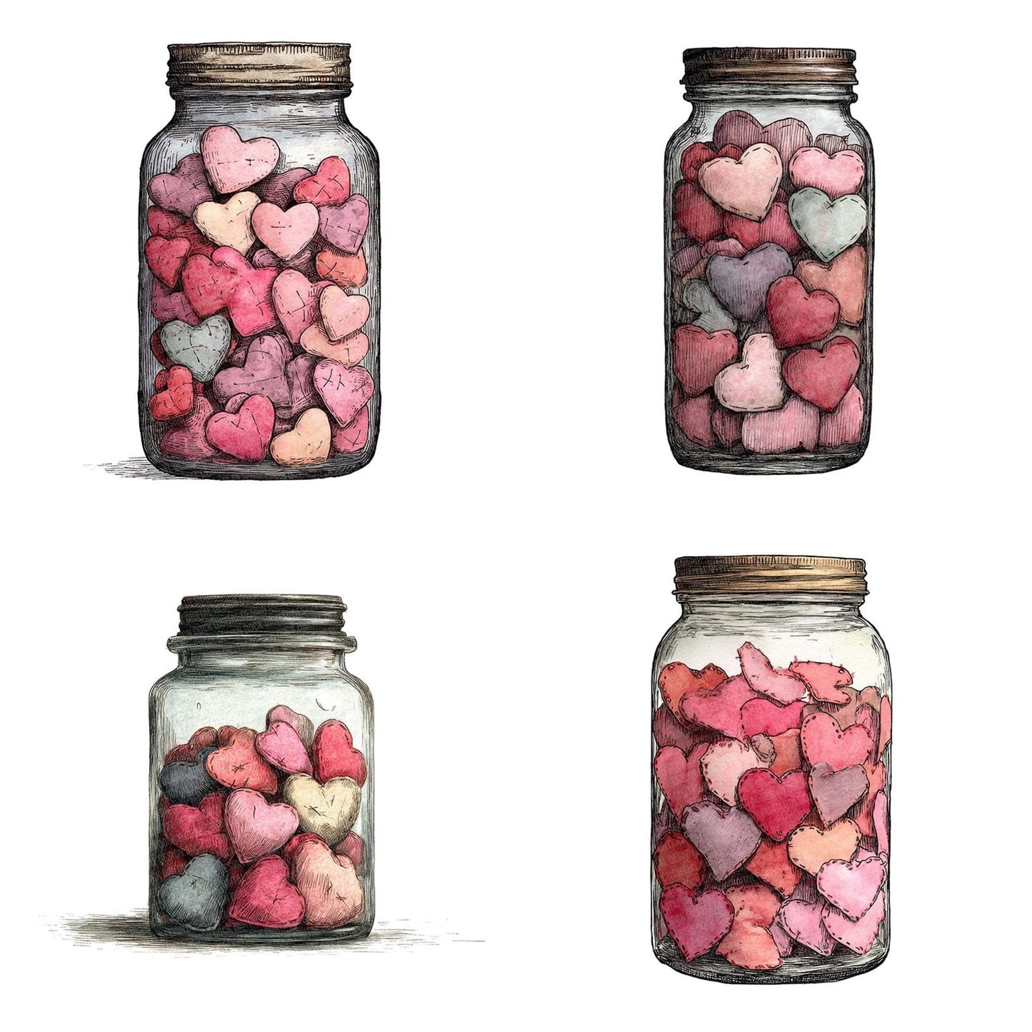 Jar Of Hearts Clipart Set (DDD005889)