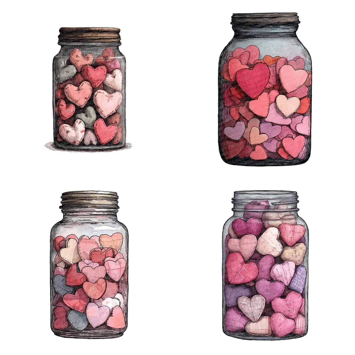 Jar Of Hearts Clipart Set (DDD005889)