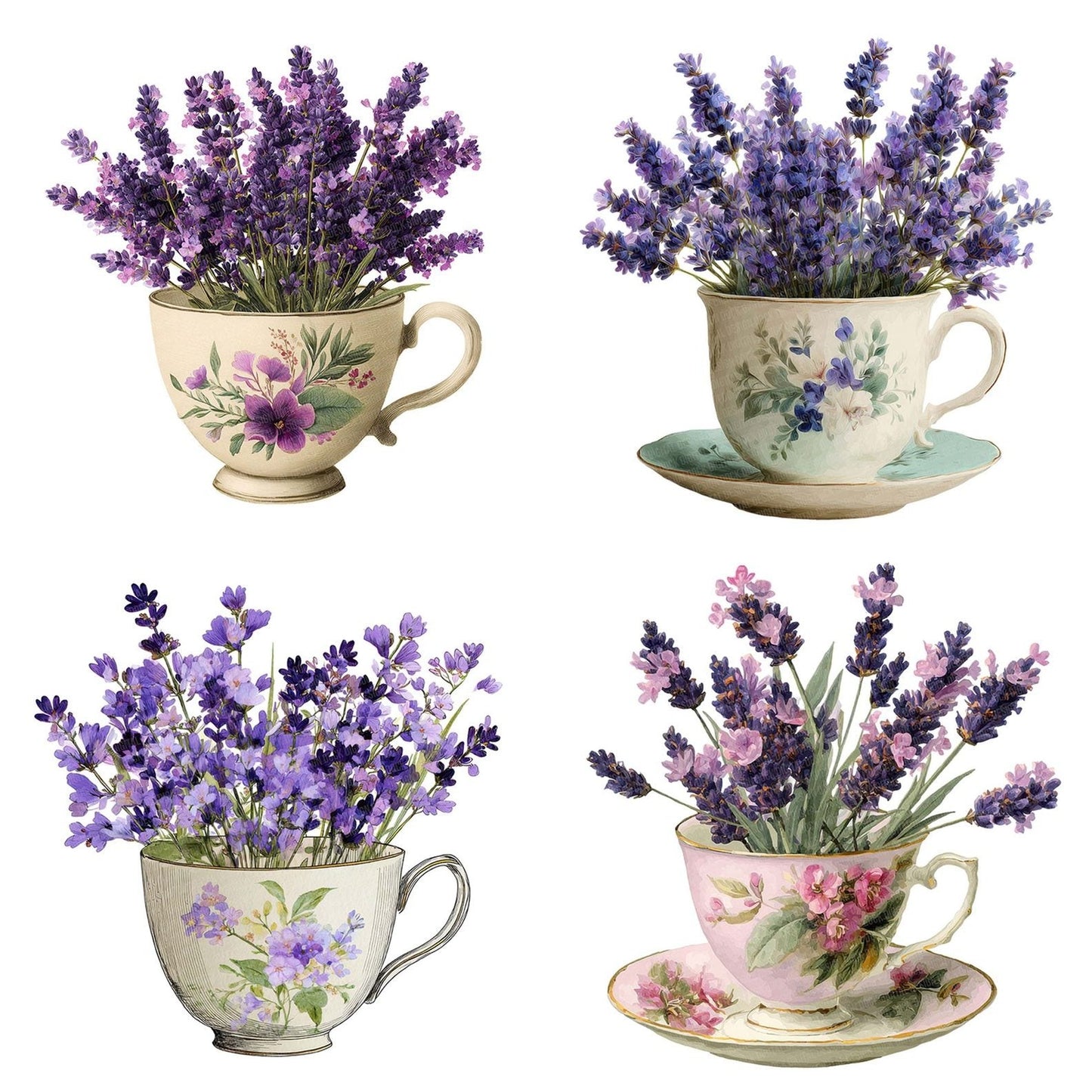 Lavender Teacup Clipart Set (DDD005952)