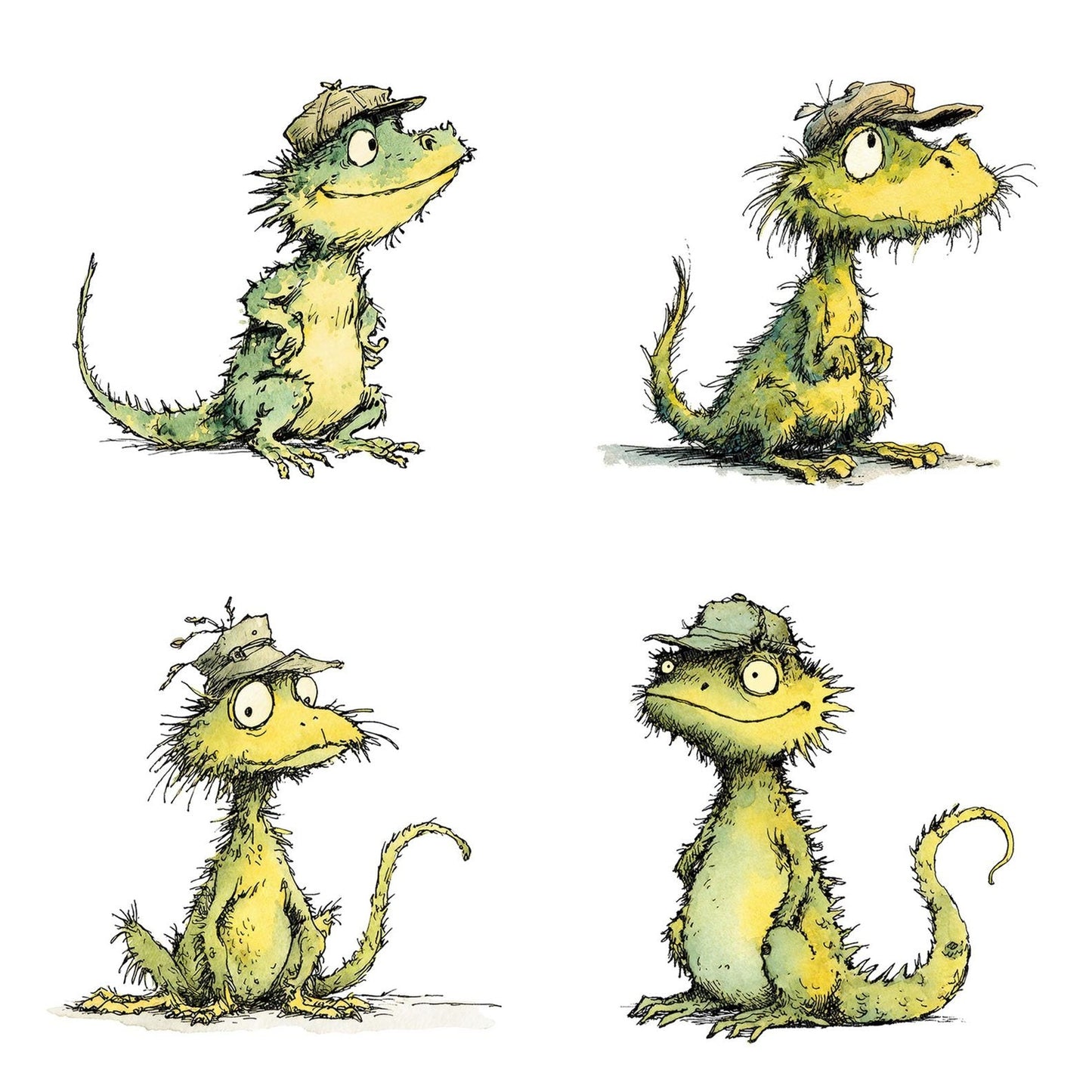 Lizard Character Illustration Clipart Set (DDD005977)