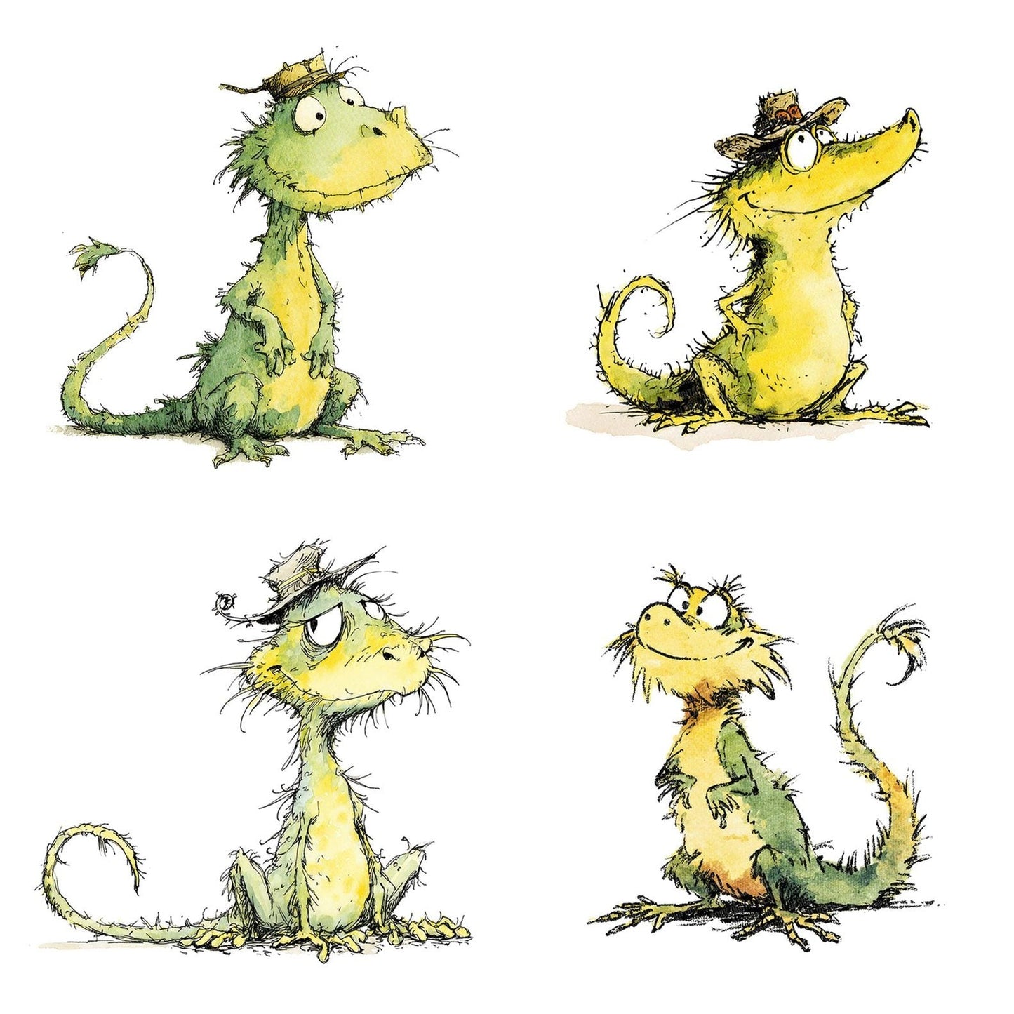 Lizard Character Illustration Clipart Set (DDD005977)