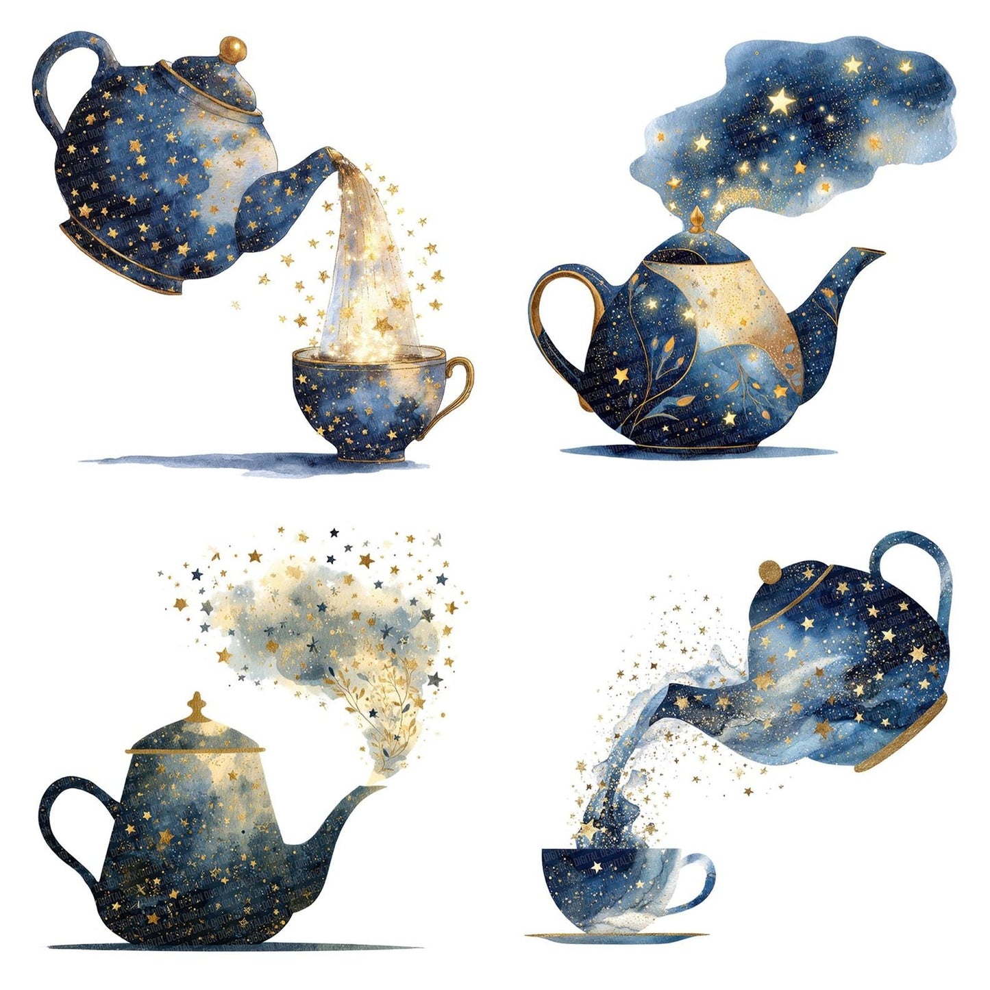 Magical Star Teapot Clipart Set (DDD006001)