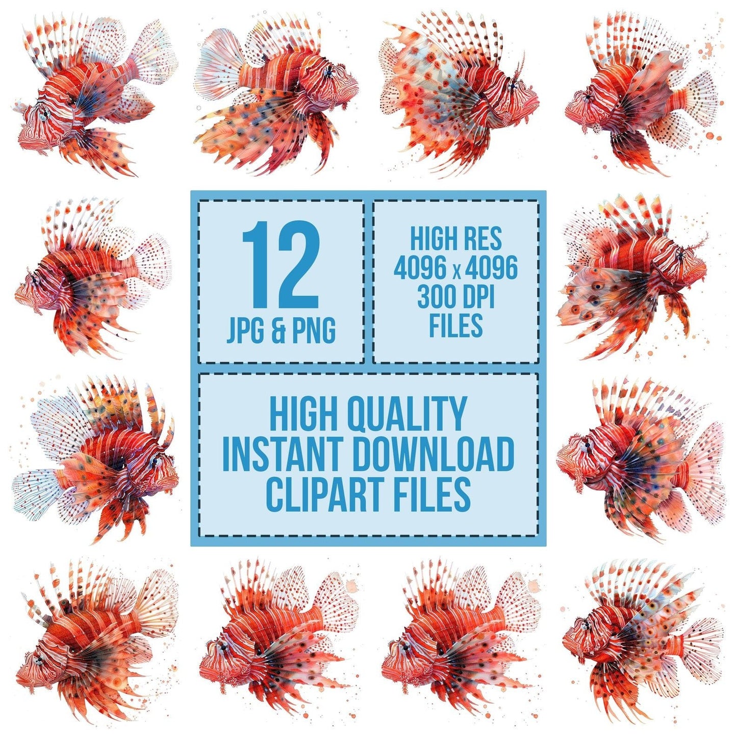 Majestic Lionfish Clipart Set (DDD006007)