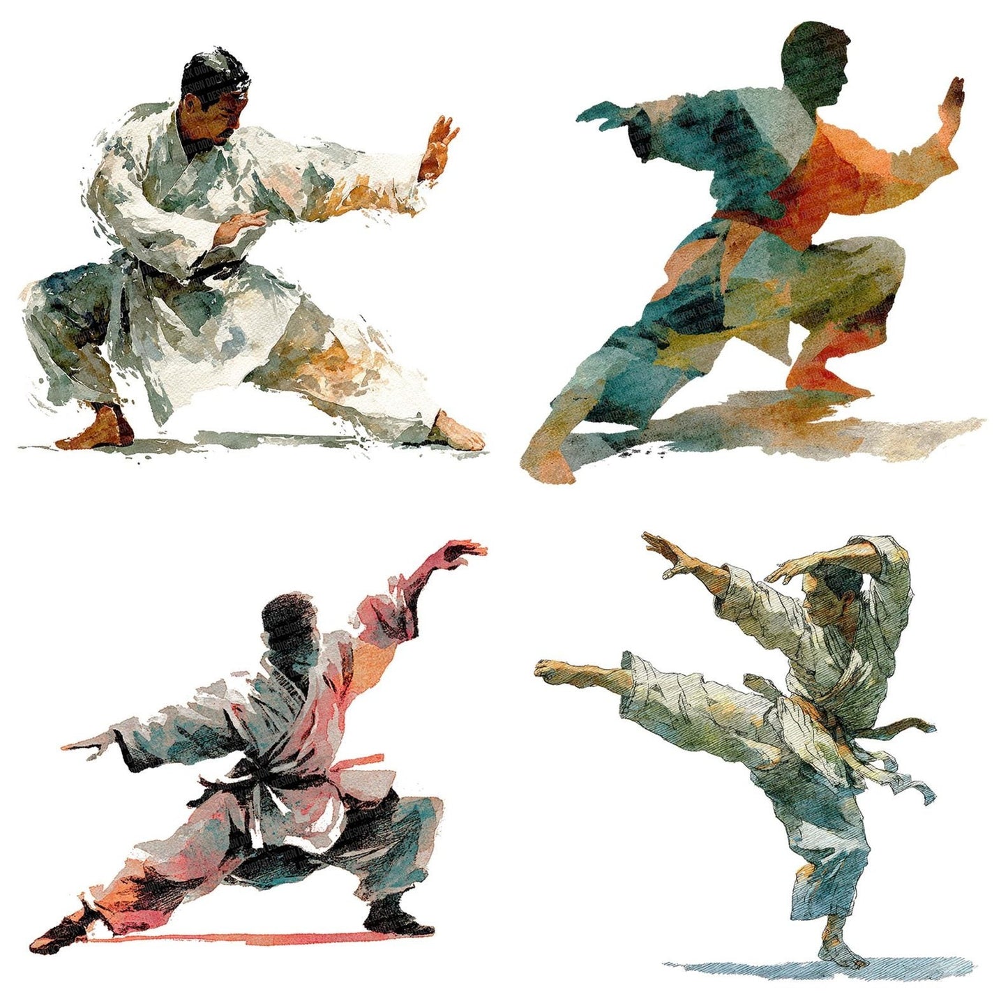 Martial Arts Kata Clipart Set (DDD006022)