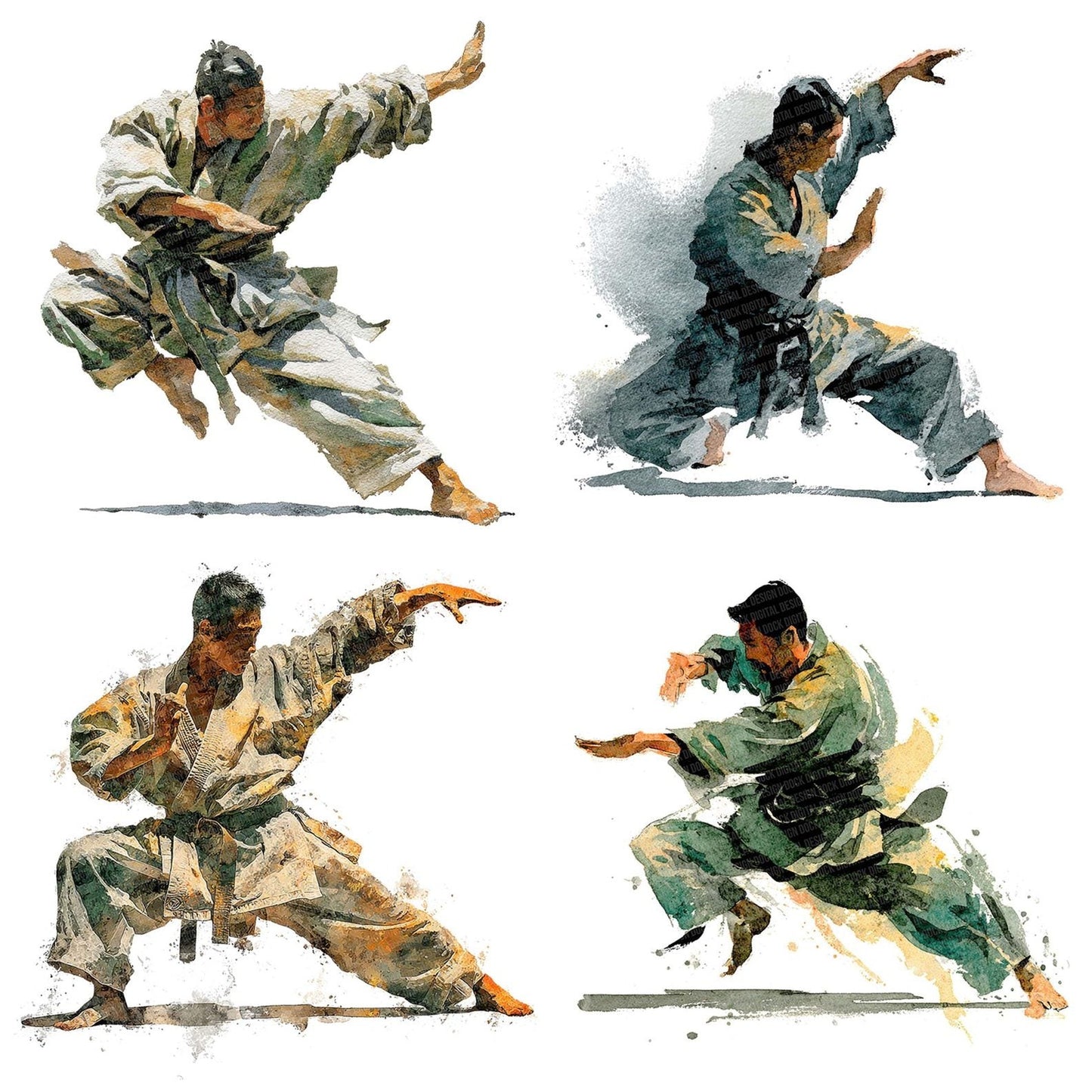 Martial Arts Kata Clipart Set (DDD006022)