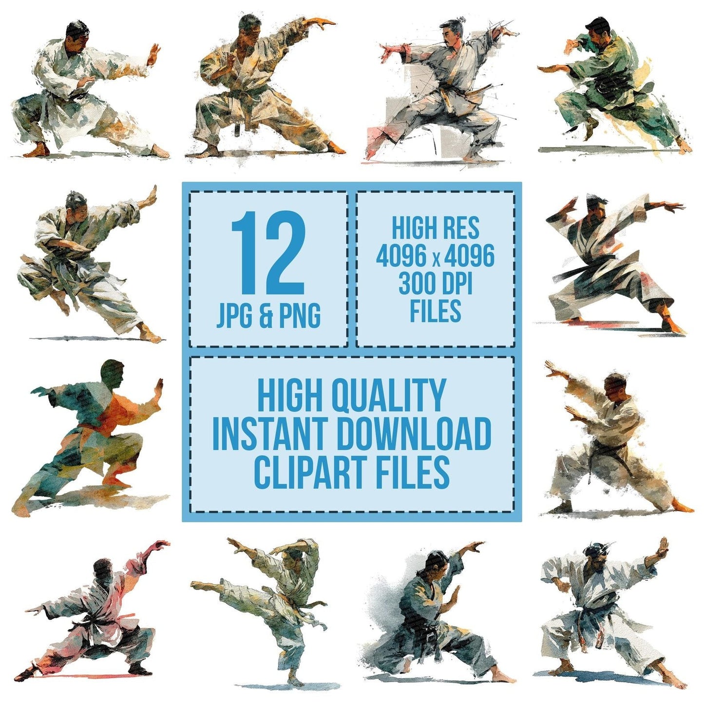 Martial Arts Kata Clipart Set (DDD006022)